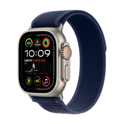 Apple Watch Ultra 2 GPS + Cellular 49mm Natural Titanium Case with Blue Trail Loop - M/L - MX4L3LW/A (2024)