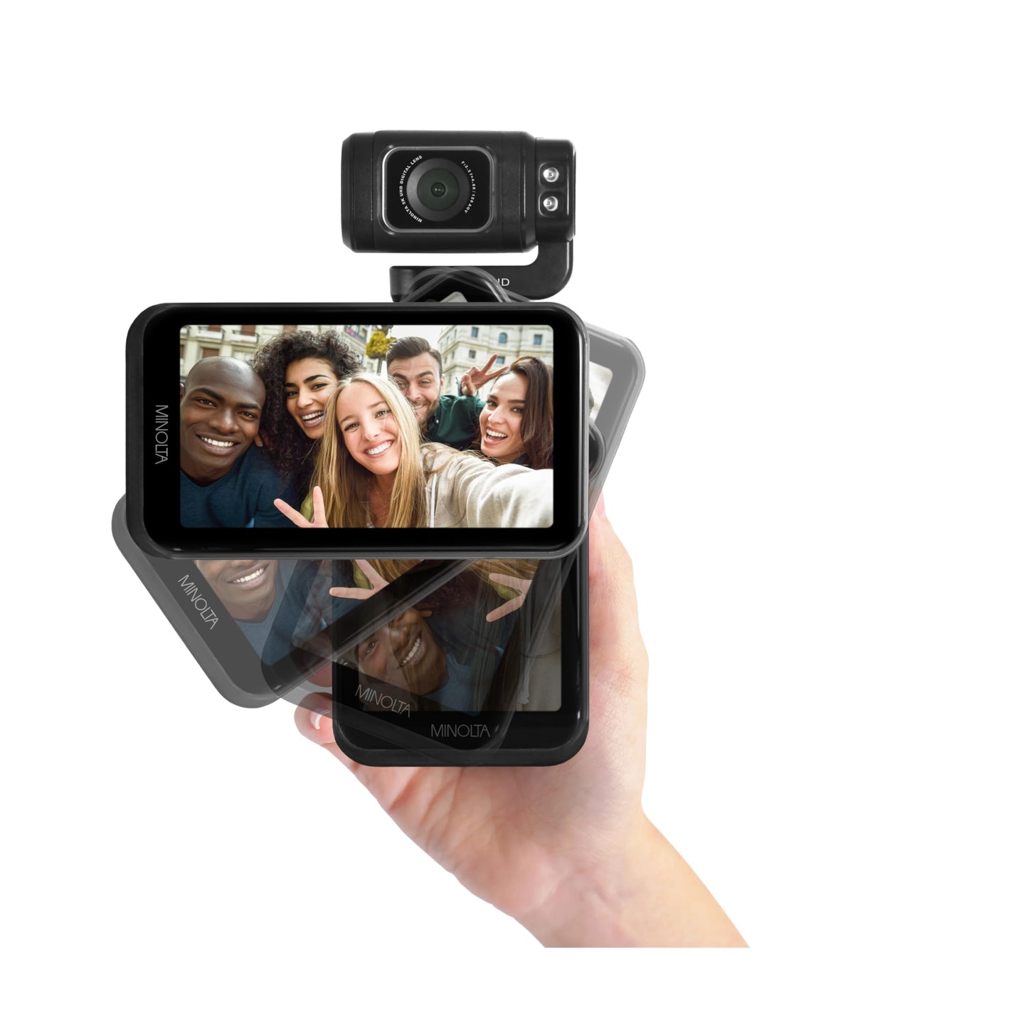 Minolta MN5KGP1 5K Ultra HD / 20 MP Handheld Pocket Camcorder w/Motorized Tilting Lens Head