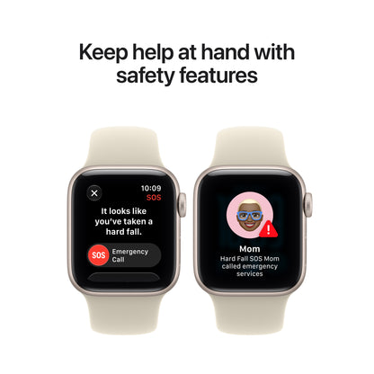 Apple Watch SE 3 GPS 40mm Midnight Aluminum Case with Navy Blue Sport Band - S/M - MJKY4LW/A (2026)