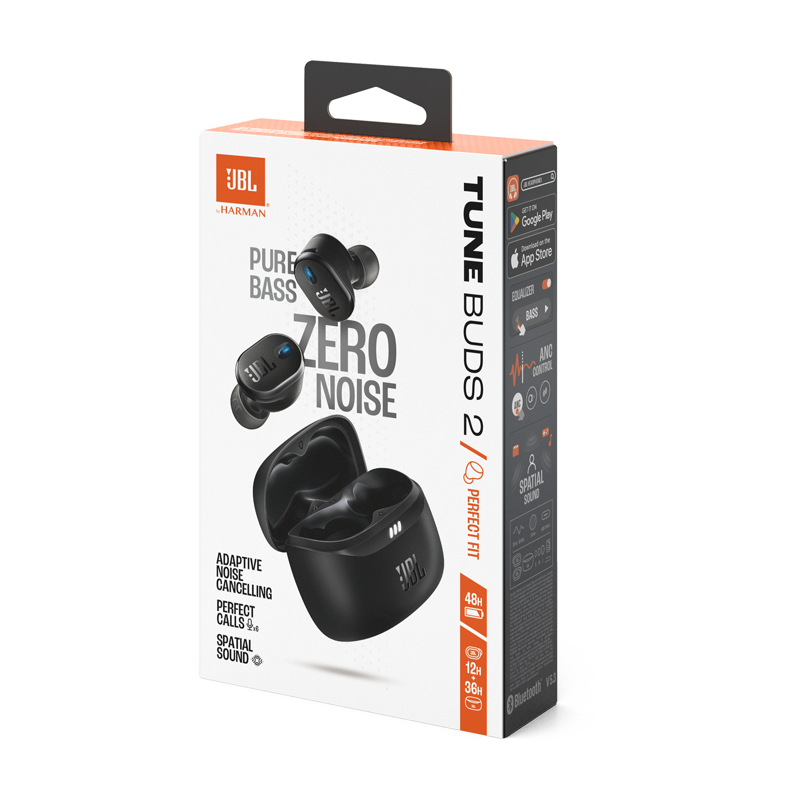 JBL Tune Buds 2 Noise Cancelling True Wireless Headphones - Black