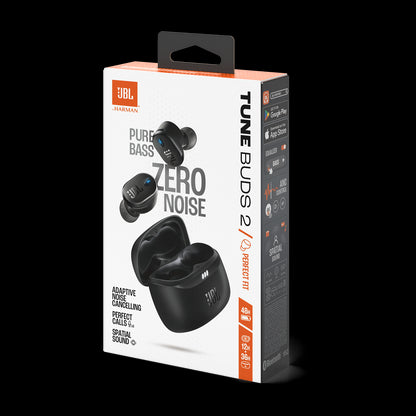 JBL Tune Buds 2 Noise Cancelling True Wireless Headphones - Black