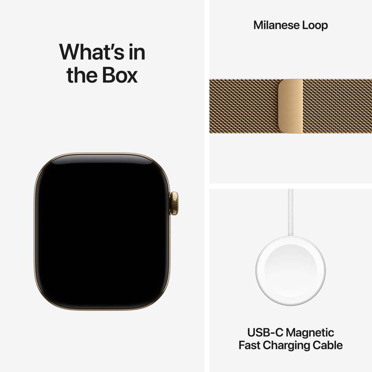 Apple Watch Series 12 GPS + Cellular 46mm Radiant Gold Titanium Case with Radiant Gold Milanese Loop - S/M - MJGU4LS/A (2026)