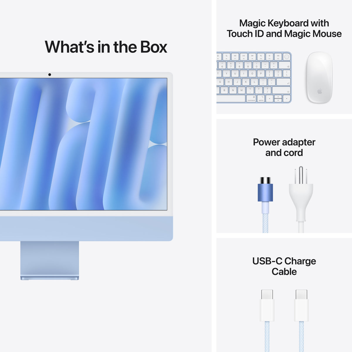 Apple 24-inch iMac with Retina 4.5K display: M6 chip with 12-core CPU and 12-core GPU, 16GB, 512GB SSD - Blue - MH1J4LL/A