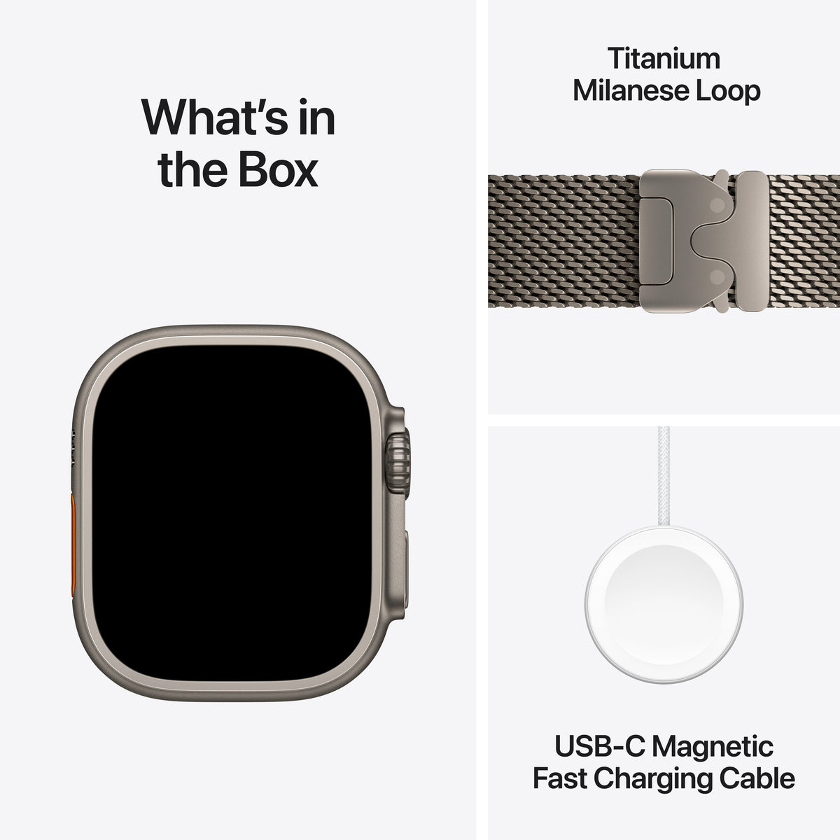 Apple Watch Ultra 4 GPS + Cellular 49mm Natural Titanium Case with Natural Titanium Milanese Loop - S - MJA84LS/A (2026)