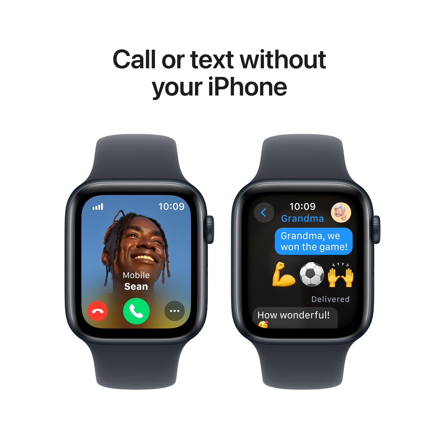 (Open Box) Apple Watch SE GPS + Cellular 44mm Midnight Aluminum Case with Midnight Sport Band - M/L - MXG23LL/A (2024)