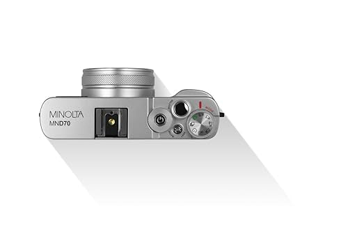 Minolta MND70 Retro 48 MP Autofocus / 5K Ultra HD Dual Lens Digital Camera w/WiFi (Silver/Black)
