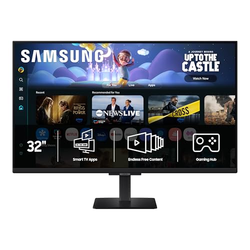 Samsung 32-Inch M5 (M50F) FHD Smart Monitor with Streaming TV, Speakers, Black, LS32FM502ENXZA