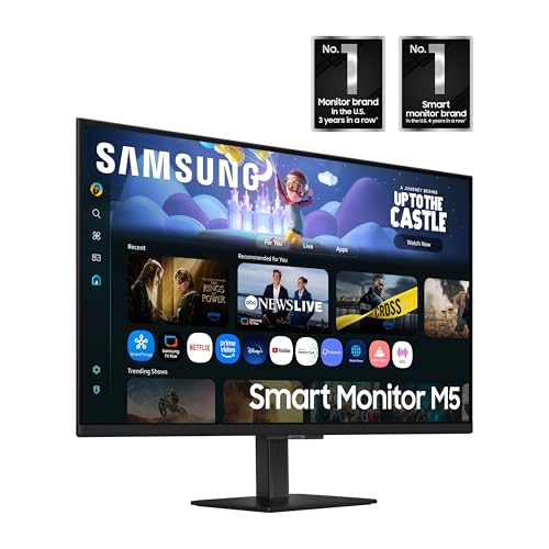 Samsung 32-Inch M5 (M50F) FHD Smart Monitor with Streaming TV, Speakers, Black, LS32FM502ENXZA