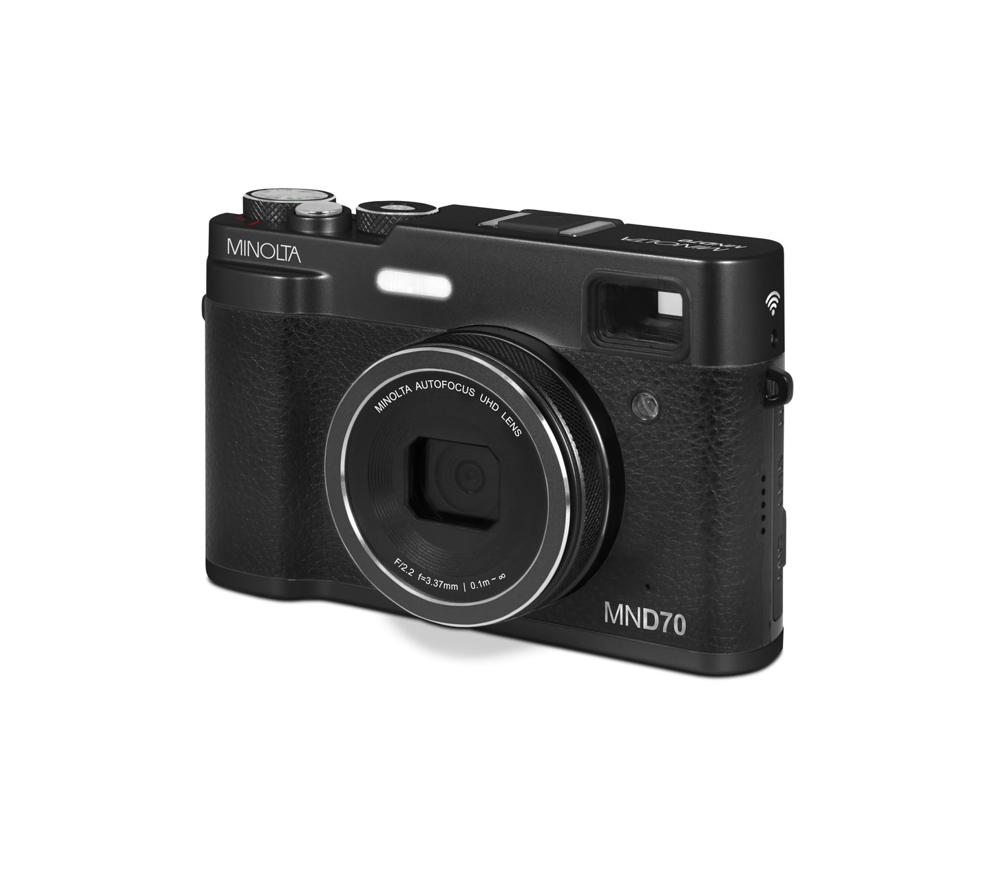 Minolta MND70 Retro 48 MP Autofocus / 5K Ultra HD Dual Lens Digital Camera w/WiFi (Black)