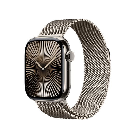 Apple Watch Series 10 GPS + Cellular 42mm Natural Titanium Case with Natural Milanese Loop - MWXF3LW/A (2024)