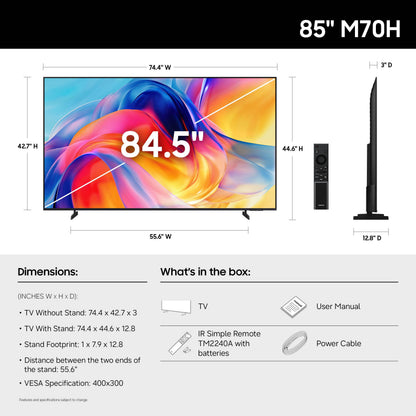 Samsung M70H 85-in LED TV - UN85M70HAFXZA (2026)