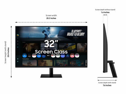 Samsung 32-in Smart Monitor M7 M70F 4K Samsung Vision AI - LS32FM702UNXZA