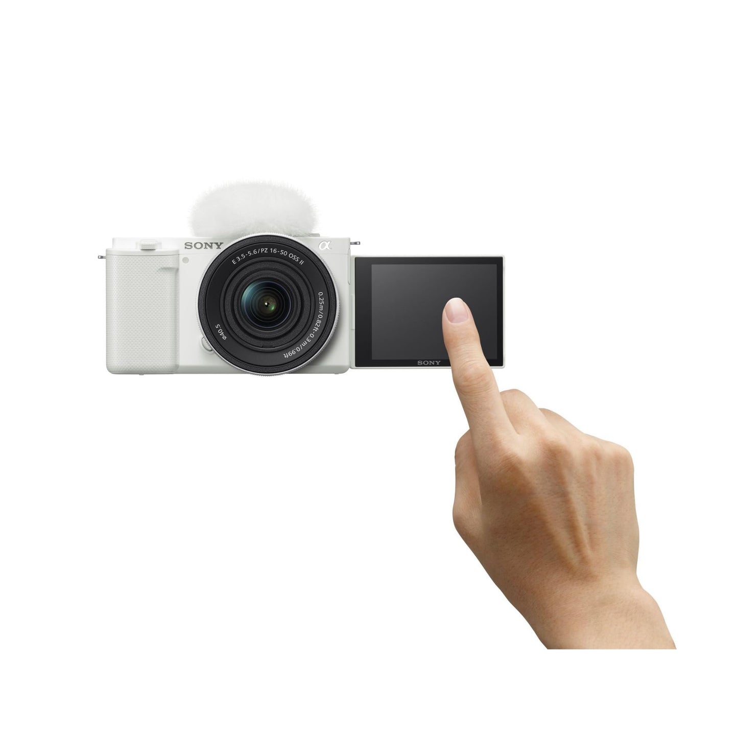 Sony ZV-E10 Mirrorless Camera with E PZ 16-50mm F3.5-5.6 OSS II Lens (White) - ZVE10KW