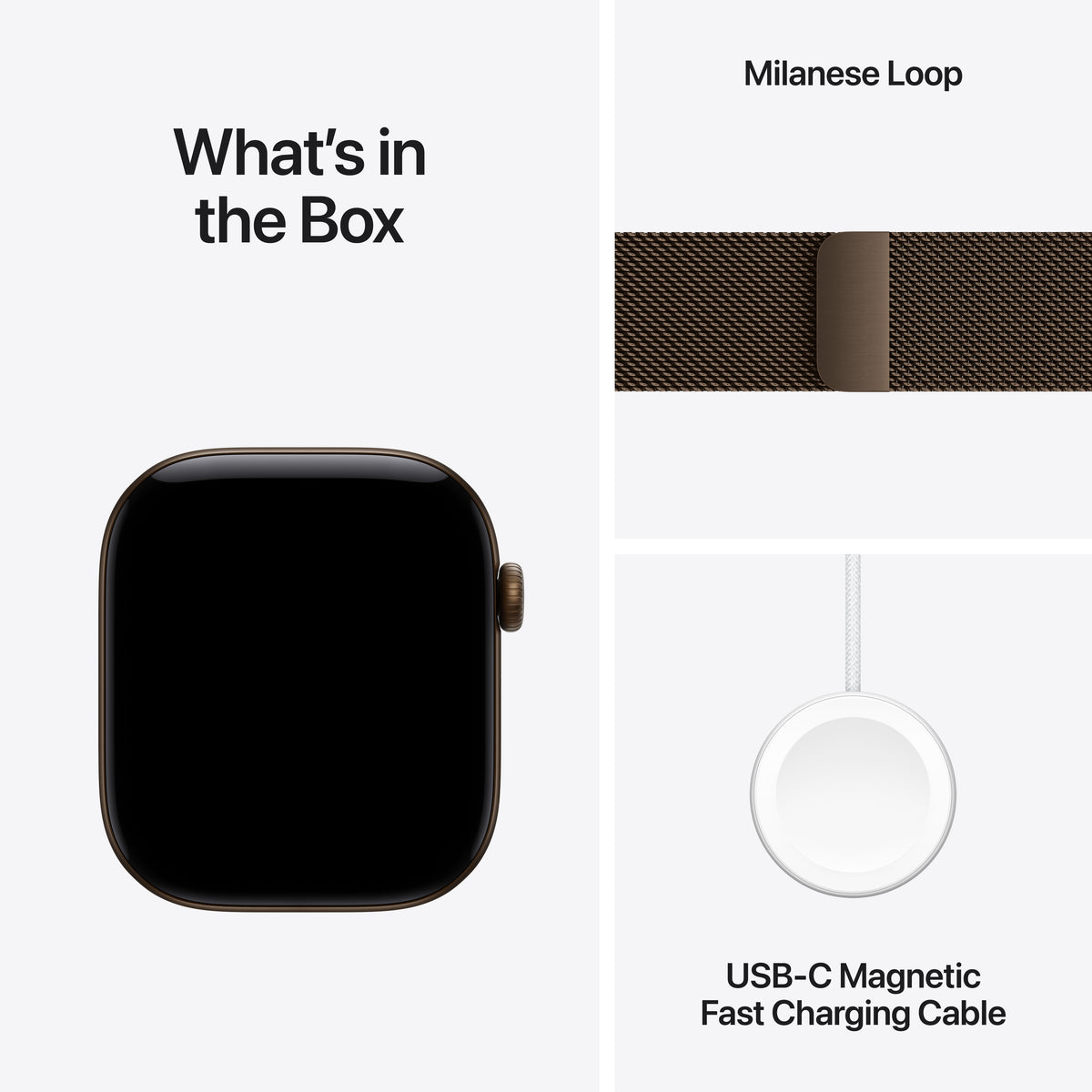 Apple Watch Series 12 GPS + Cellular 46mm Dark Bronze Aluminum Case with Dark Bronze Milanese Loop - M/L - MKDG4LS/A (2026)