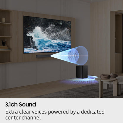 Samsung HW-B630F 3.1 Channel Soundbar, 370W Dolby 5.1ch (2025)