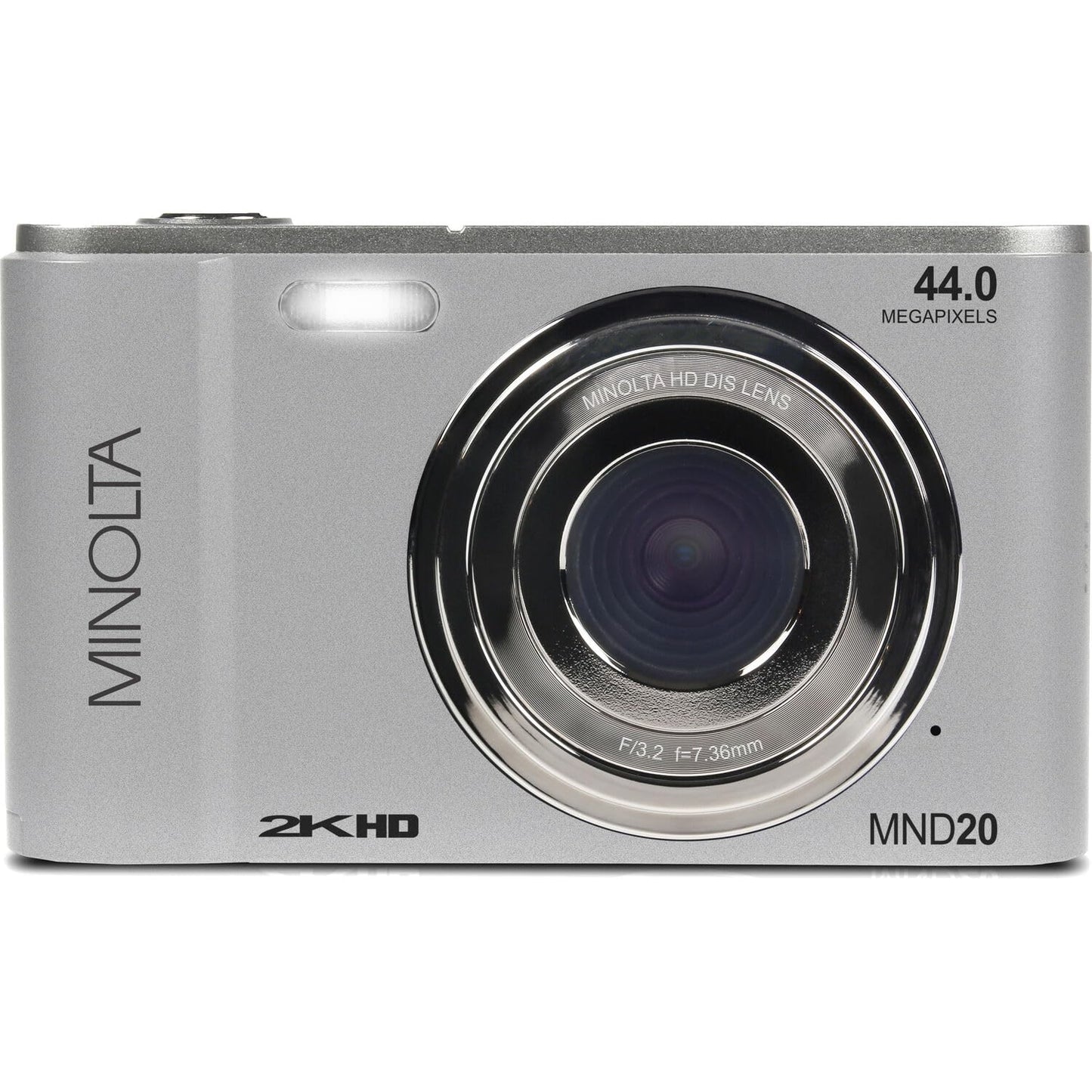 Minolta MND20 44 MP / 2.7K Quad HD Digital Camera (Silver)