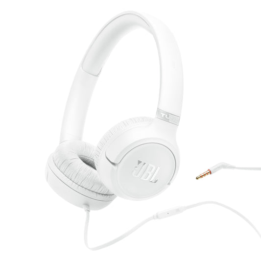 JBL Tune 530 3.5mm Wired on ear Headphones - White