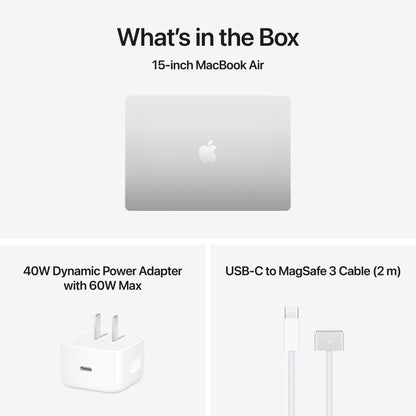 Apple 15-inch MacBook Air: Apple M5 chip w 10-core CPU - 10-core GPU, 1TB SSD, 16GB RAM - Silver - MDVA4LL/A - (2026)