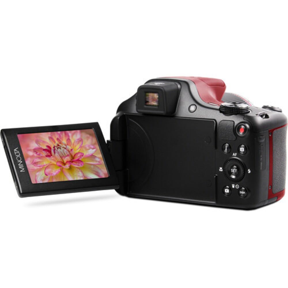 Minolta MN67Z 20 MP / 1080P FHD Bridge Digital Camera w/67x Optical Zoom (Red)