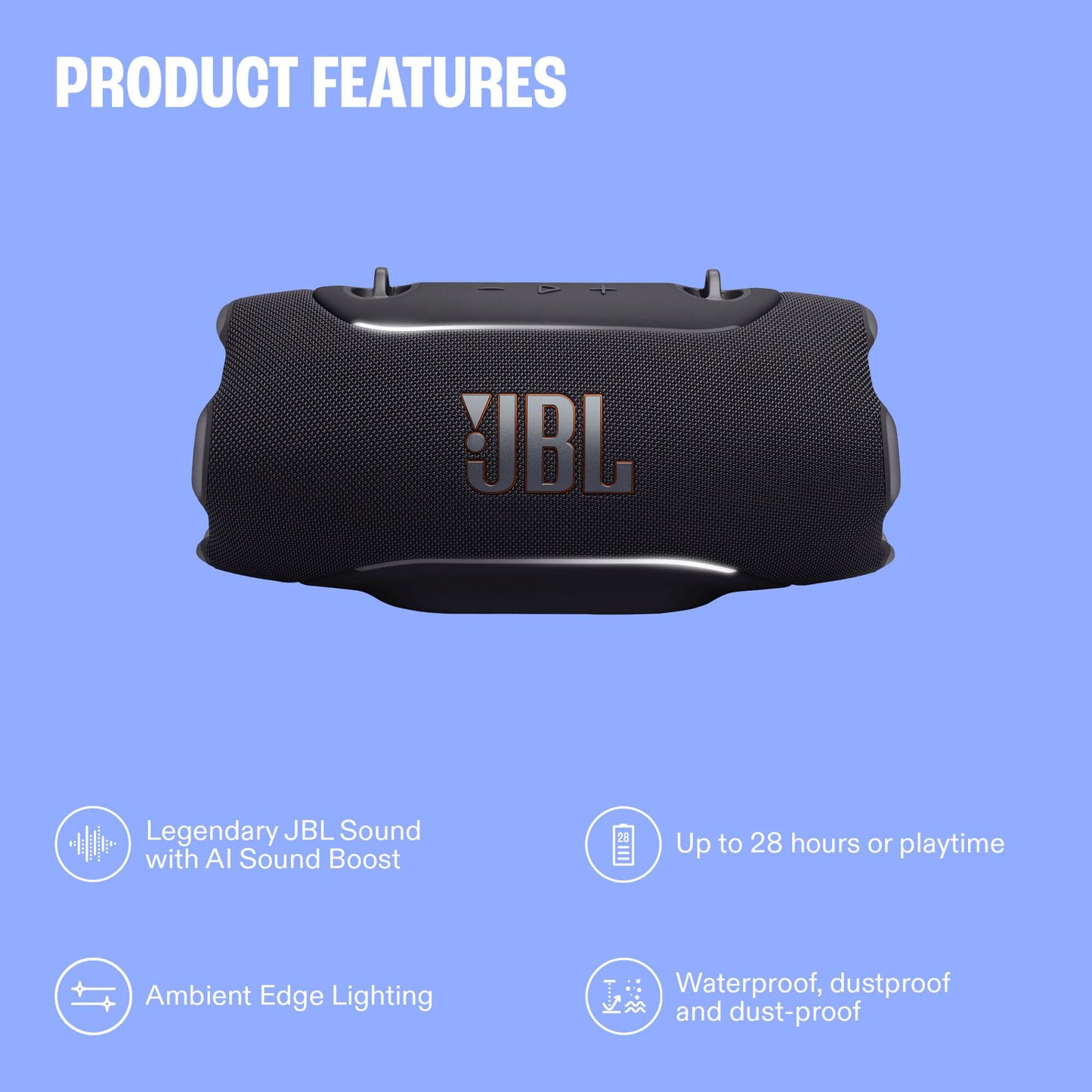 JBL Xtreme 5 Portable Bluetooth Speaker; AI Sound Boost, IPX68 - Blue