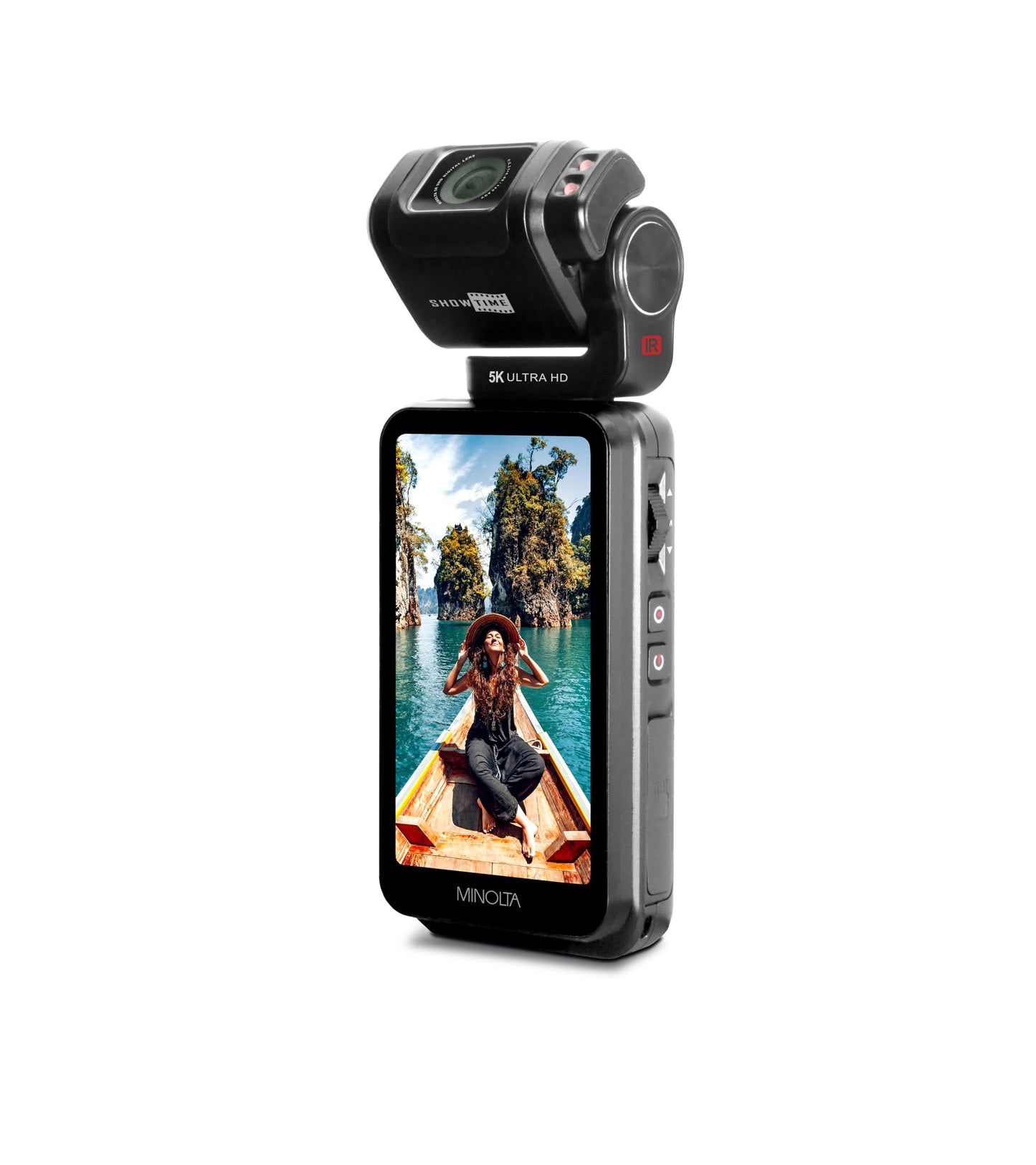 Minolta MN5KGP1 5K Ultra HD / 20 MP Handheld Pocket Camcorder w/Motorized Tilting Lens Head