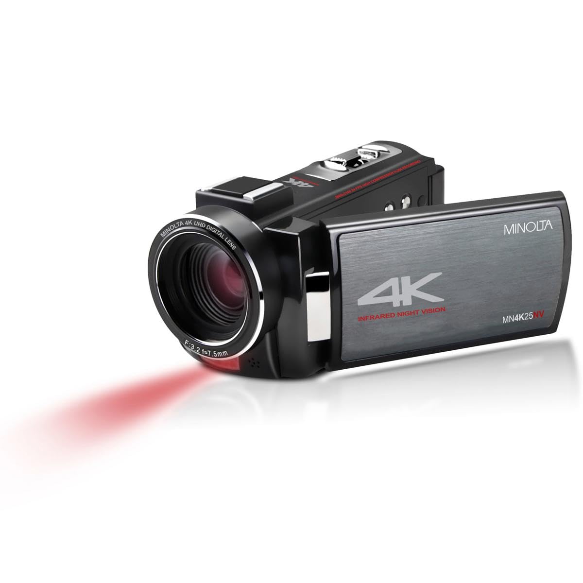 Minolta MN4K25NV 4K Ultra HD / 30 MP Night Vision Camcorder (Black)
