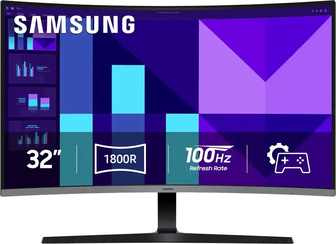 Samsung 32-in S39GD Curved LED Computer Monitor - 4ms - LS32D396GANXZA