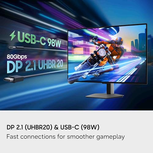 Samsung 27-in Computer Monitor - QD-OLED, UHD, 240Hz, DP 2.1, USB-C, Black Design, HAS - LS27HG802SNXZA (2026)