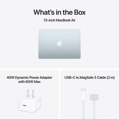 (Open Box) Apple 13-inch MacBook Air: Apple M5 chip w 10-core CPU - 8-core GPU, 512GB SSD, 16GB RAM - Sky Blue - MDHH4LL/A - (2026)