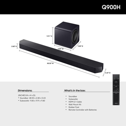 Samsung HW-Q900H Soundbar 7.1.2ch with Wireless Subwoofer (2026)