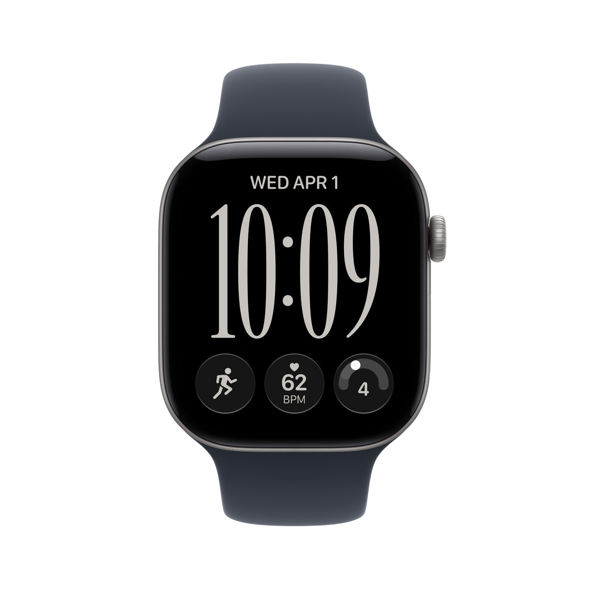 Apple Watch Series 12 GPS 46mm Space Gray Aluminum Case with Navy Blue Sport Band - M/L - MJEJ4LS/A (2026)