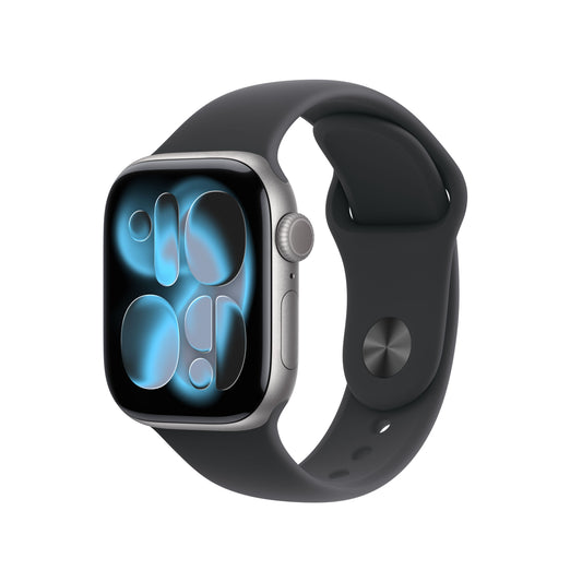 (Open Box) Apple Watch Series 11 GPS 42mm Space Gray Aluminum Case with Black Sport Band - M/L - MEQX4LW/A - (Fall 2025)