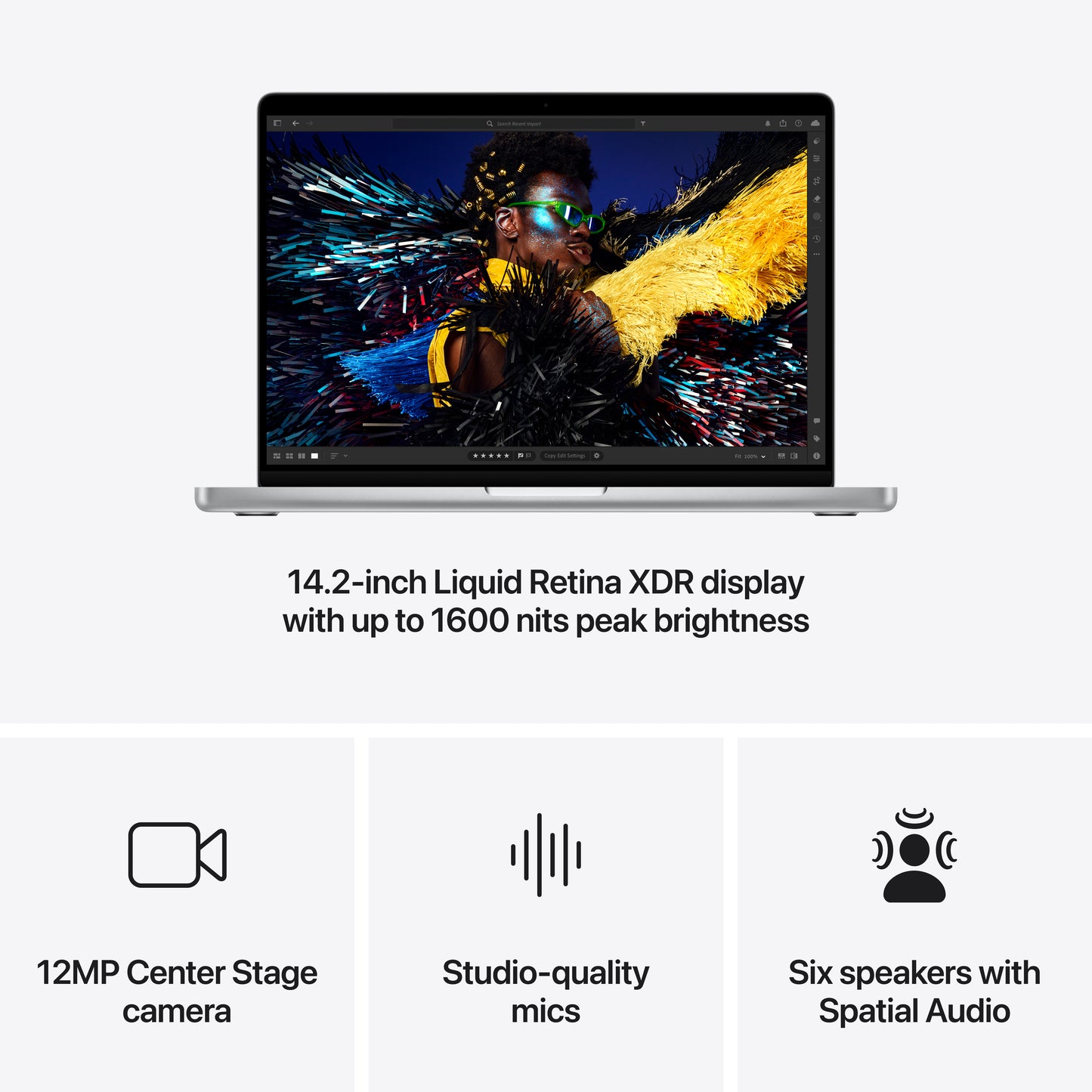 Apple 14-inch MacBook Pro: M4 chip with 10C CPU / 10C GPU, 1TB SSD, 16GB Memory - Silver MW2X3LL/A (Fall24)