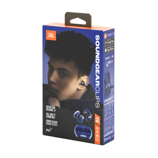 JBL Soundgear Clips Bluetooth Earbuds - Blue