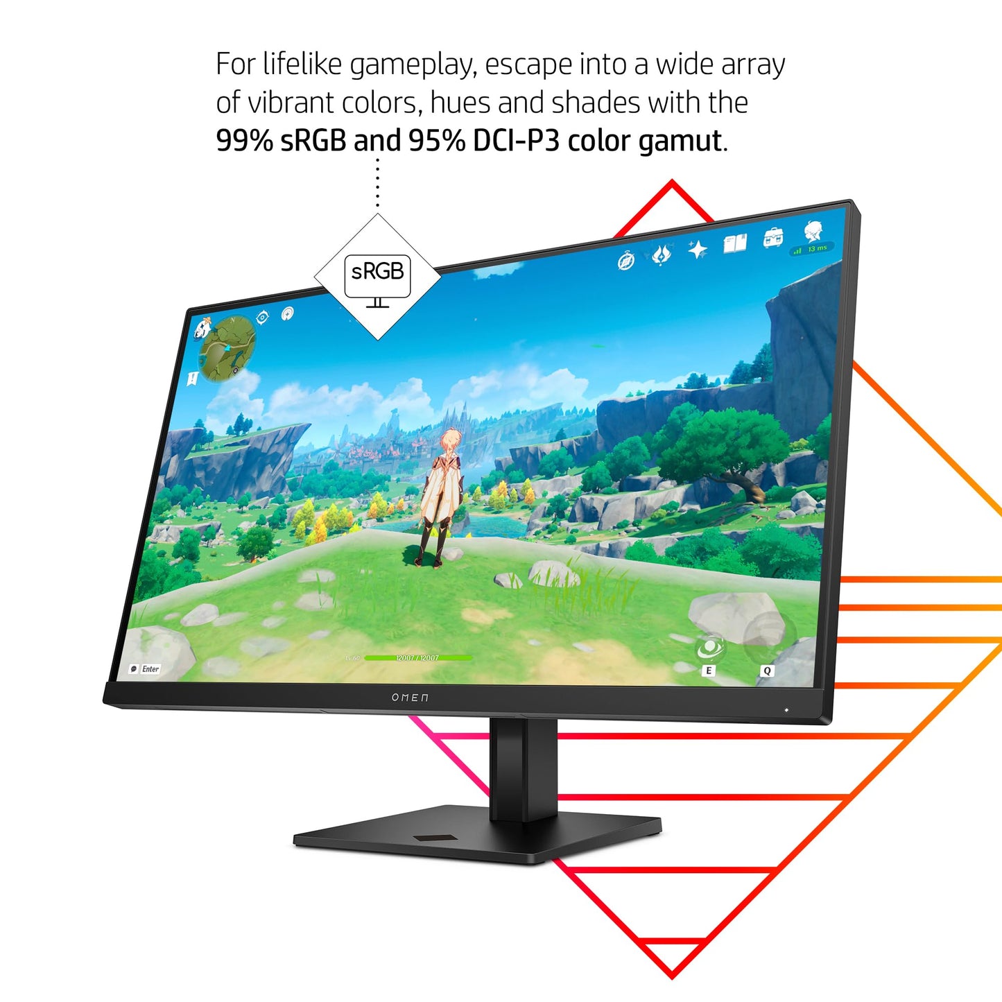 HP OMEN 24-in FHD 165Hz Gaming Monitor - 780F9AA#ABA