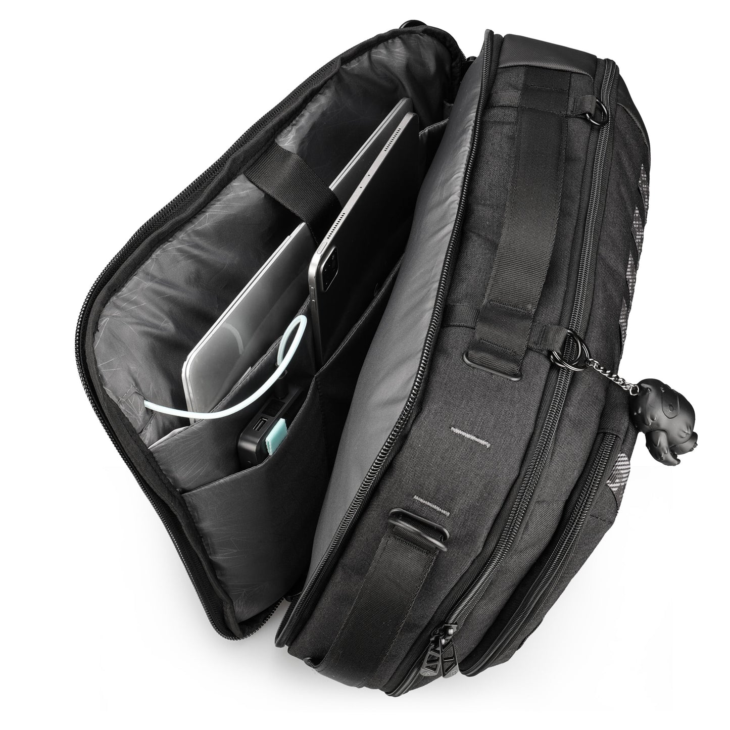 Swissdigital BERG Black Hybrid Briefcase