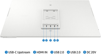 Samsung 32-in M80D 4K LED Computer Monitor - LS32DM801UNXZA - White