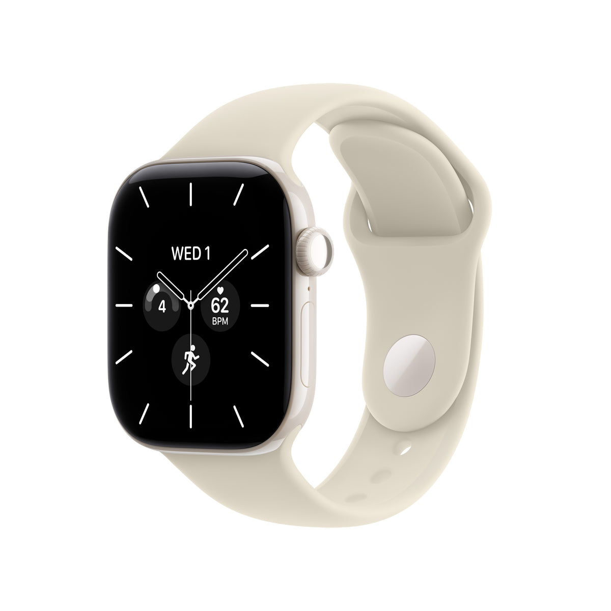 Apple Watch Series 12 GPS + Cellular 42mm Pearl White Ceramic Case with Sand Sport Band - S/M - MJGW4LS/A (2026)