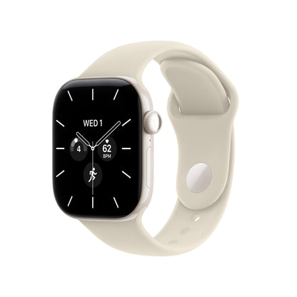Apple Watch Series 12 GPS + Cellular 42mm Pearl White Ceramic Case with Sand Sport Band - S/M - MJGW4LS/A (2026)