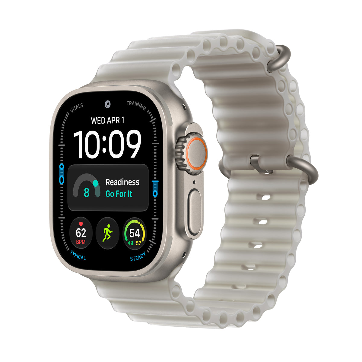 Apple Watch Ultra 4 GPS + Cellular 49mm Natural Titanium Case with Translucent Gray Ocean Band - MJAD4LS/A (2026)