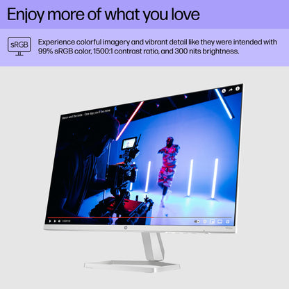(Open Box) HP Series 5 24-in FHD Computer Monitor, Full HD, IPS Panel, 1500:1 Contrast, 300 nits, Eye Ease with Eyesafe Certification, 524sw