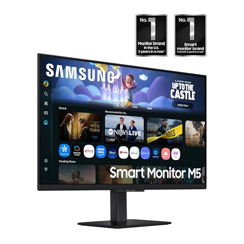 Samsung 27-Inch M5 (M50F) FHD Smart Monitor with Streaming TV, Speakers, Black, LS27FM502ENXZA