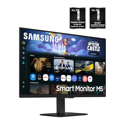 Samsung 27-Inch M5 (M50F) FHD Smart Monitor with Streaming TV, Speakers, Black, LS27FM502ENXZA