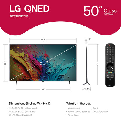 LG 50-in QNED85T Series QNED Mini LED TV 4K - 50QNED85TUA (2024)