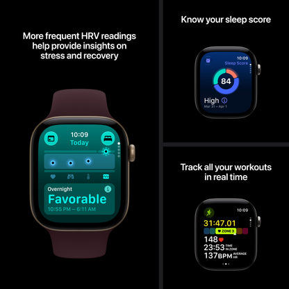 Apple Watch Series 12 GPS + Cellular 46mm Dark Bronze Aluminum Case with Dark Bronze Milanese Loop - M/L - MKDG4LS/A (2026)