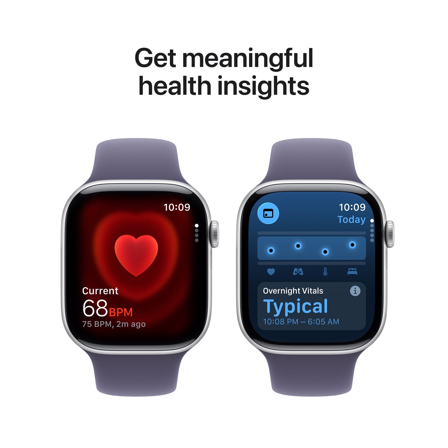 (Open Box) Apple Watch Series 11 GPS 46mm Silver Aluminum Case with Purple Fog Sport Band - S/M - MEV94LW/A - (Fall 2025)