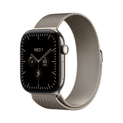 Apple Watch Series 12 GPS + Cellular 46mm Natural Titanium Case with Natural Milanese Loop - M/L - MJGQ4LS/A (2026)