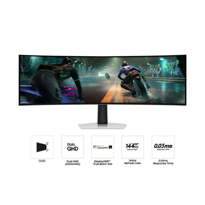 Samsung 49-in Odyssey QD-OLED G9 (G91SD) Dual QHD Curved Gaming Computer Monitor - LS49DG910SNXZA
