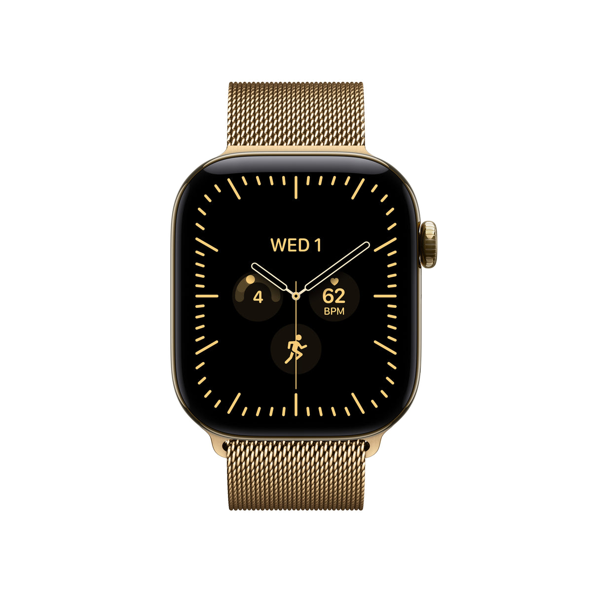 Apple Watch Series 12 GPS + Cellular 42mm Radiant Gold Titanium Case with Radiant Gold Milanese Loop - MJGL4LS/A (2026)