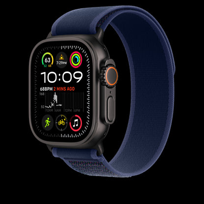 Apple 49mm Blue Trail Loop - M/L - Black Titanium Finish - MYQ83AM/A (2024)